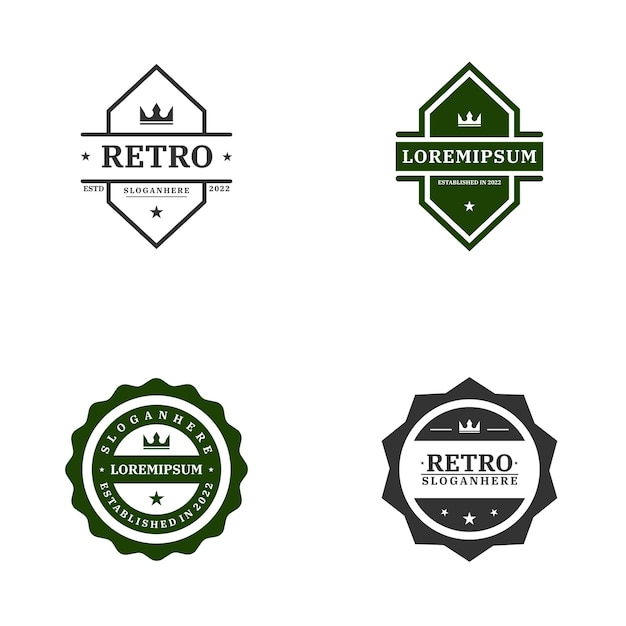 Proste Retro Vintage Ilustracja Logo