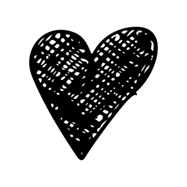 Proste Wektor Doodle Serce Abstrakcyjna Ilustracja Do Projektowania Element Do Tworzenia Wzorów Pocztówki Sublimacje Wystrój Walentynki Miłość Związek Weselny
