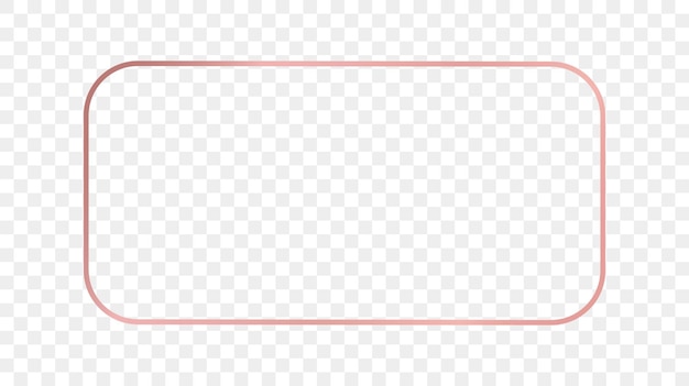 Prostokątna, Okrągła Ramka W Kolorze Różowego Złota