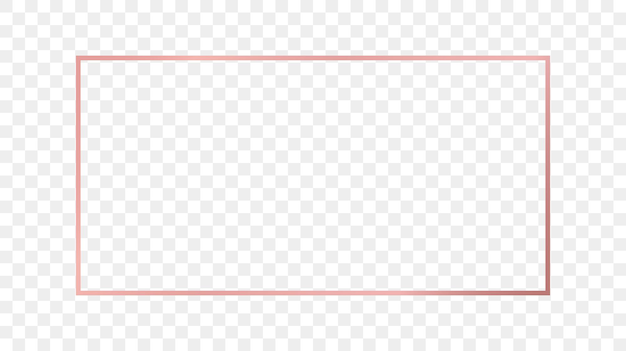 Plik wektorowy prostokątna ramka w kształcie różowego złota