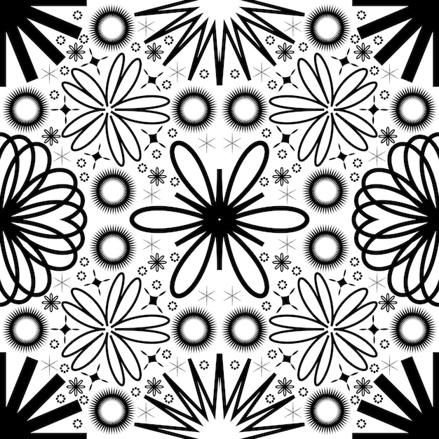 prosty abstrakcyjny wzór kwiatowy wzór geometryczny zestaw ilustracji wektorowych