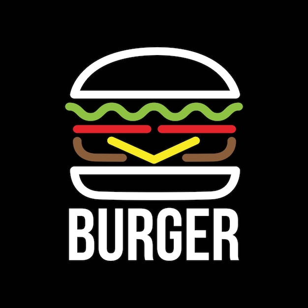 Plik wektorowy prosty burger logo wektor wzór miasta restauracja