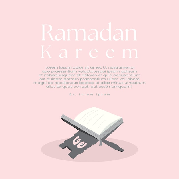 Prosty Estetyczny Wektor Koranu Odpowiedni Na Powitania Ramadanowe