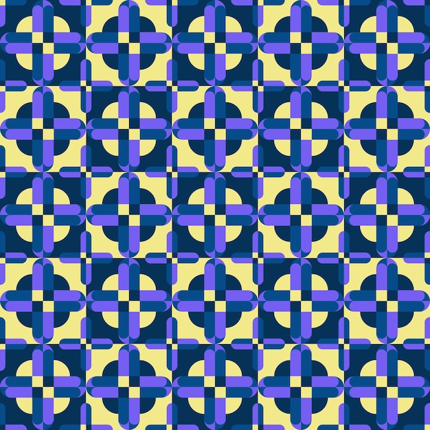 Prosty geometryczny wzór bez szwu w stylu vintage z próbkami opcji palety kolorów i wzoru