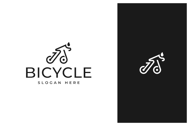 Prosty Minimalistyczny Zarys Projektu Logo Wektor Roweru W Stylu Sztuki Linii