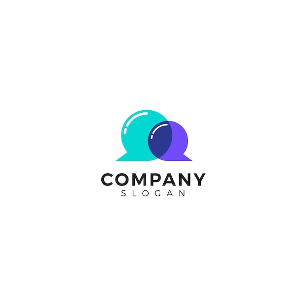 Prosty nowoczesny projekt logo chat talk