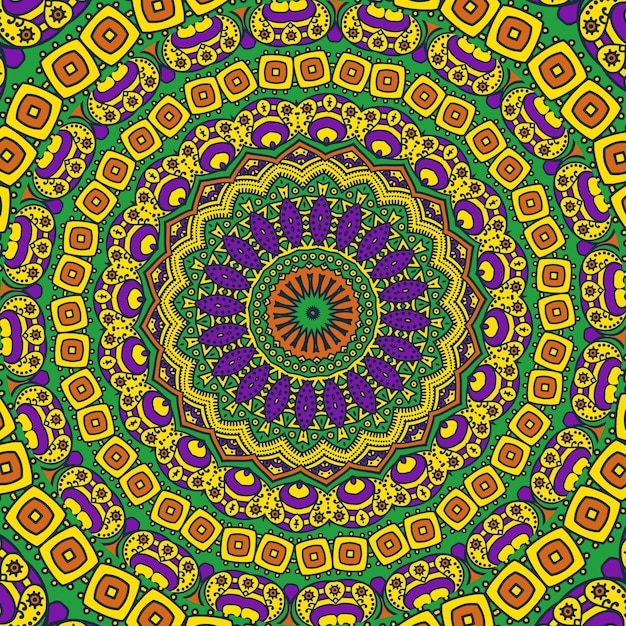 Prosty okrągły wzór w formie mandali do henny, Mehndi, tatuażu, dekoracji.