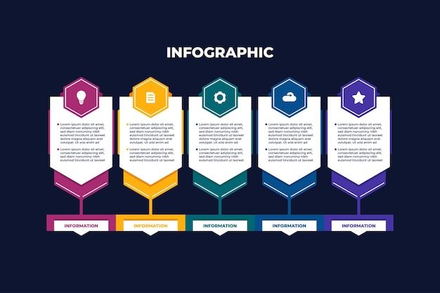 Prosty Płaski Szablon Prezentacji Biznesowej Infografika