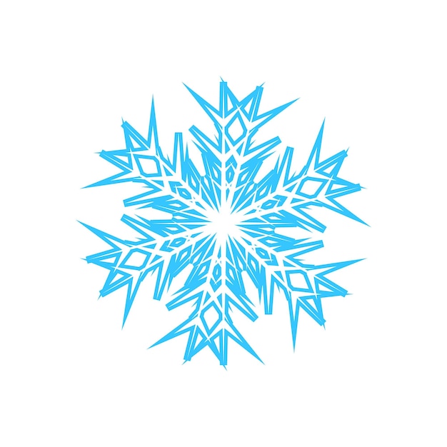 Plik wektorowy prosty płatek śniegu wykonany z niebieskich linii świąteczna dekoracja na nowy rok i boże narodzenie symbol elementu zimy do projektowania ilustracji wektorowych