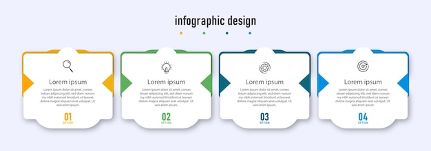 Plik wektorowy prosty projekt infografiki kreatywnego biznesu