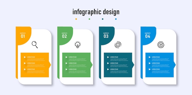 Plik wektorowy prosty projekt infografiki kreatywnego biznesu