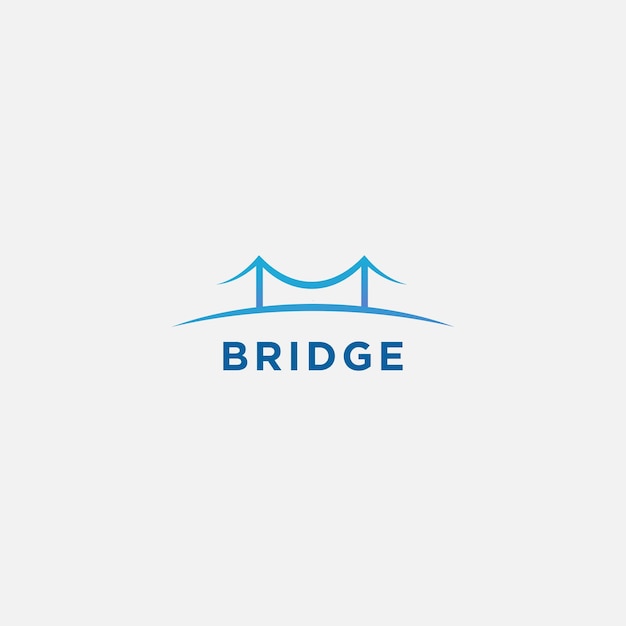 Prosty Projekt Logo Mostu Linia Architektura Sztuka Nowoczesna