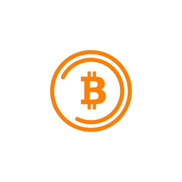 Prosty projekt logo symbolu bitcoina
