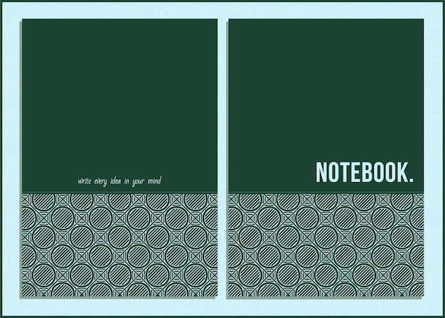Prosty Projekt Okładki Notebooka Z Małą Porcją Losowego Wzoru