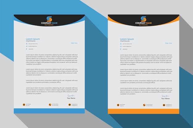 Prosty projekt papieru firmowego projekt pakietu papieru firmowego