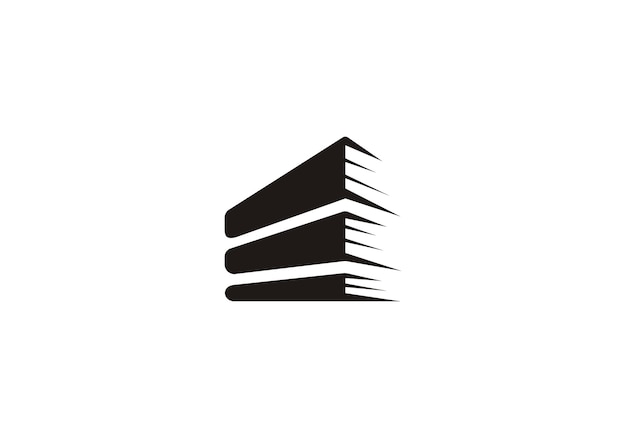 prosty szablon projektowania logo schodów książkowych