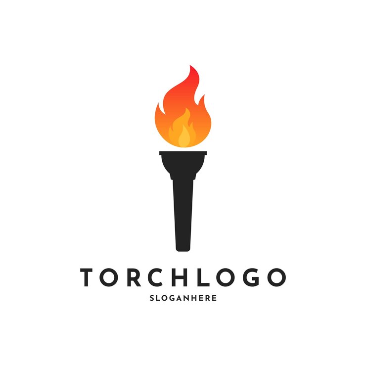 Wektor prosty szablon projektu logo latarki