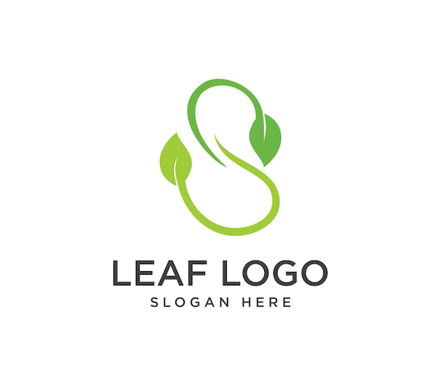 Prosty szablon projektu logo liścia