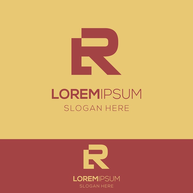 Prosty szablon projektu logo litery R