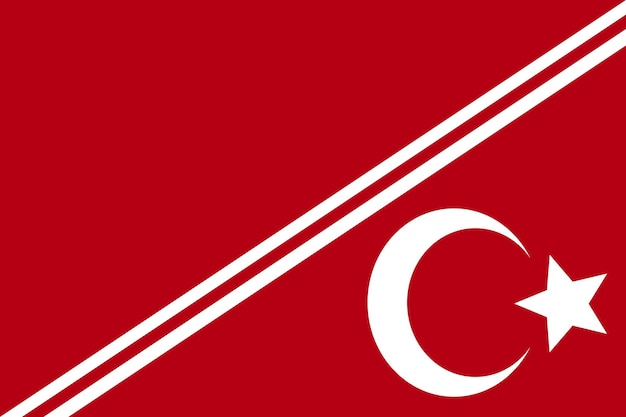 Plik wektorowy prosty wektor ilustracji flagi turcji