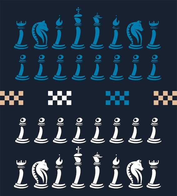 Plik wektorowy przedmioty do gry w szachy
