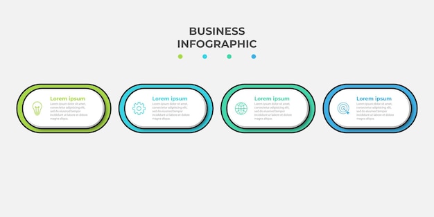 Plik wektorowy przedstawienie szablonu infografiki biznesowej z 4 opcjami ilustracja wektorowa