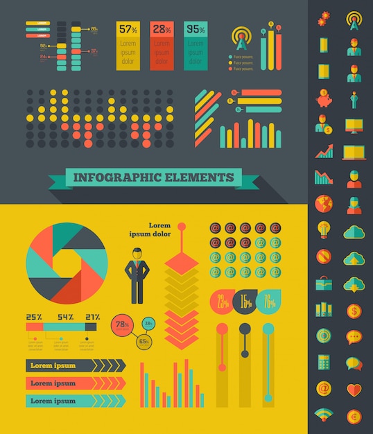 Przemysł Infographic Elementy