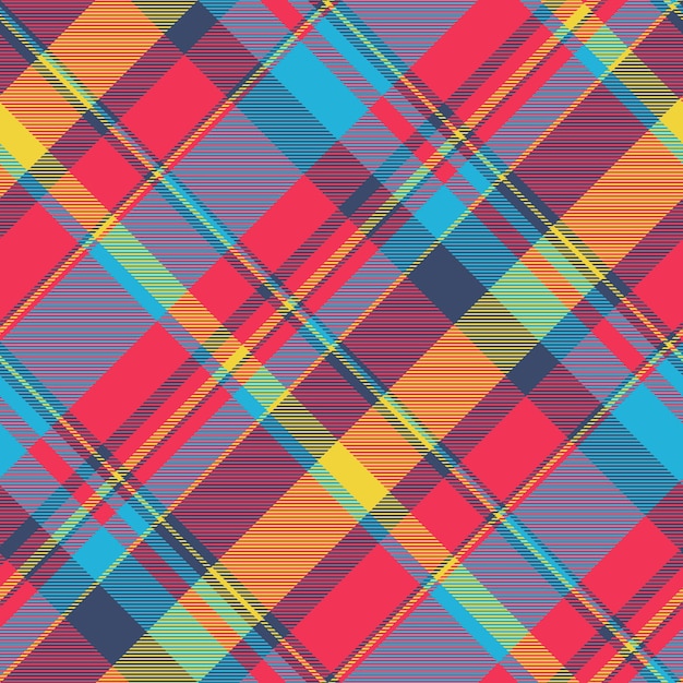 Przemysł plaid wzór tekstylny kobiecość tkanina tartan tło wiejski wektor sprawdzić teksturę bezszwowo w kolorach czerwonym i niebieskim