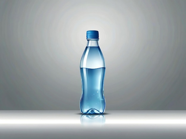 Plik wektorowy przenośnik przezroczysta butelka z wodą odizolowana