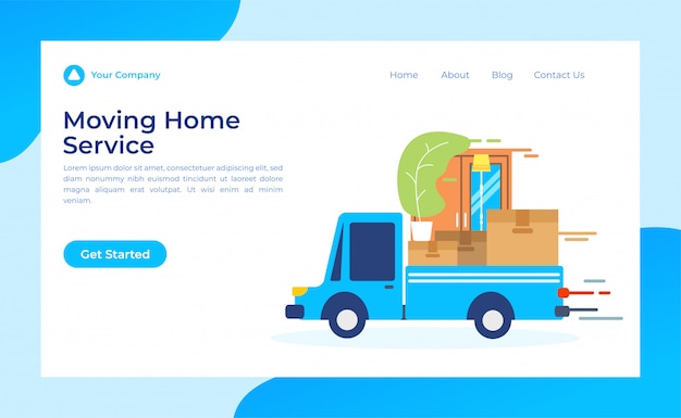 Przenoszenie usługi domowej Landing Page