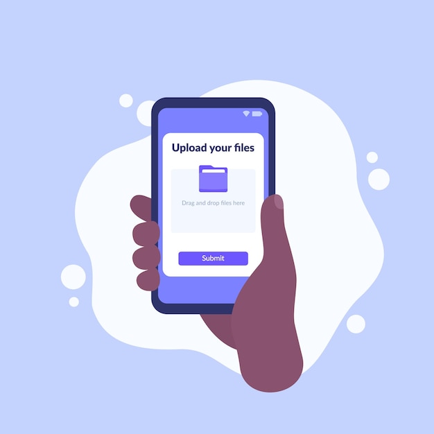 Prześlij Formularz Plików W Telefonie, Projekt Wektorowy