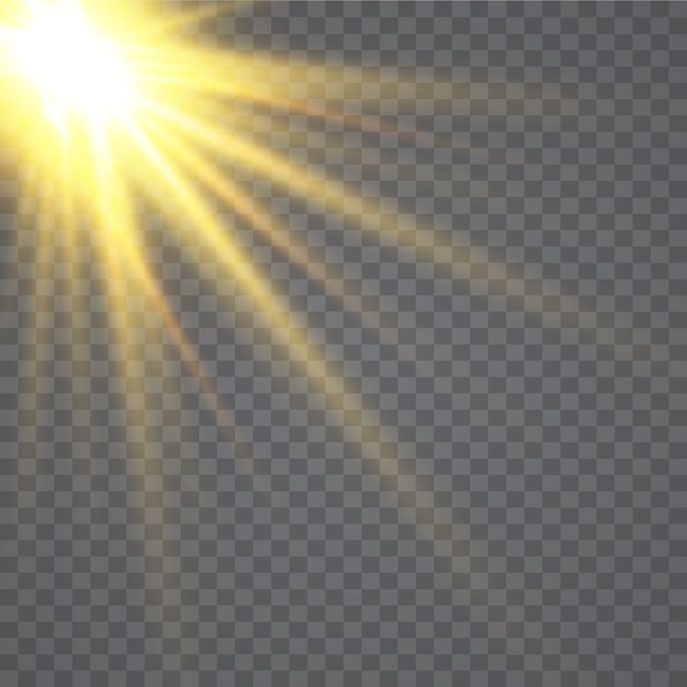 Przezroczyste światło Słoneczne Specjalny Efekt Lampy Błyskowej. Przednia Lampa Błyskowa. Rozmycie W świetle Blasku. Element Wystroju. Poziome Promienie Gwiezdne I Reflektor.