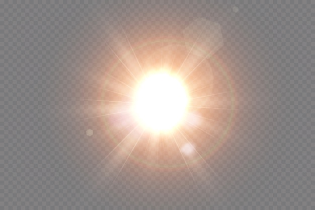 Przezroczysty Efekt światła Słonecznego Ze Specjalnym Efektem Flary