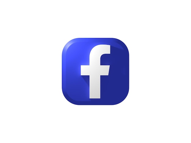Plik wektorowy przycisk 3d ikona facebook meta logo