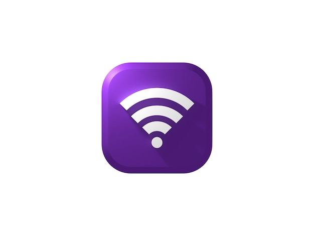 Przycisk 3d Ikona Wifi