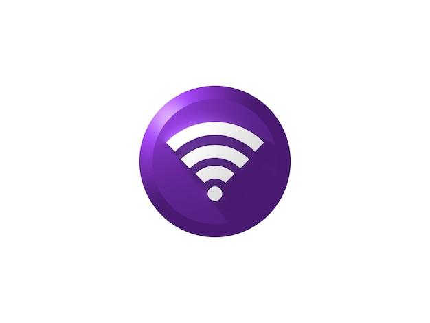 Przycisk 3D Ikona WiFi