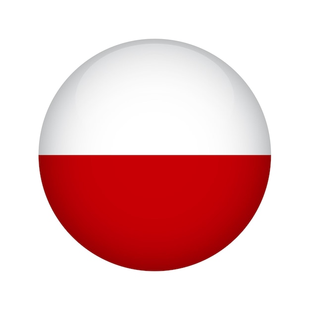 Przycisk Flaga Polski Element projektu dla aplikacji stron internetowych Ilustracji wektorowych na białym tle