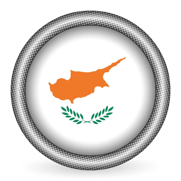 Plik wektorowy przycisk flagi cypru