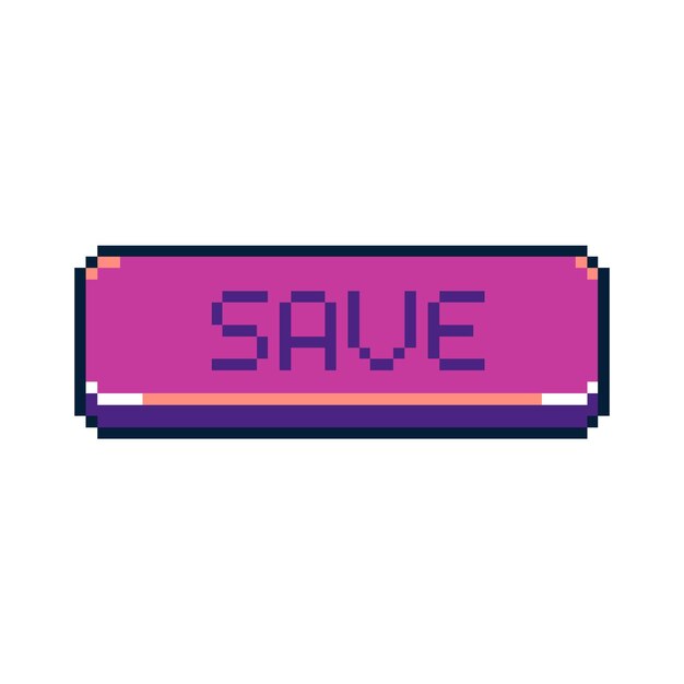 przycisk pixel art ui