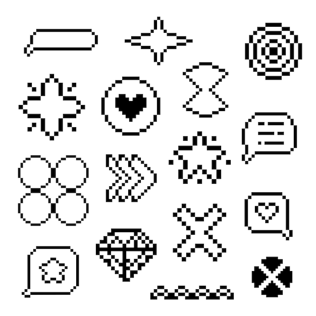 przypadkowy element obrys wiązki pixel art