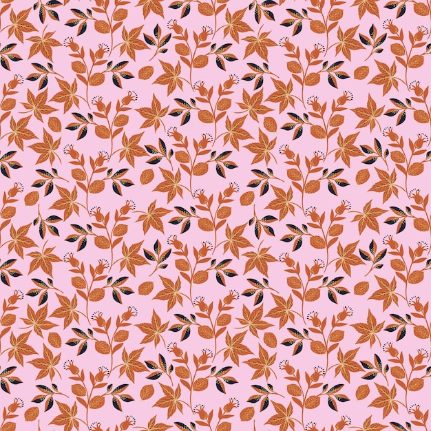 Plik wektorowy przytulne jesienne liście wektor ilustracja eps 10 bezszwowe tło wzór jesień kwiat sezon projekt dla mody