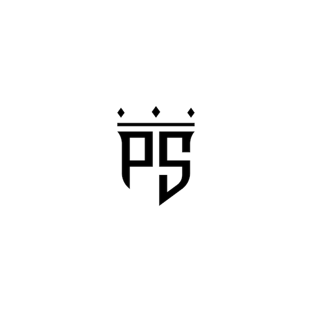 PS monogram logo projekt list tekst nazwa symbol monochromatyczne logotyp alfabet znak proste logo