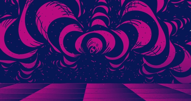 Plik wektorowy psychodeliczny różowofioletowy rysunek tła