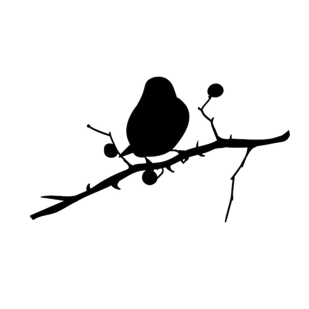 Plik wektorowy ptaki na gałęziach drzew silhouette svg design