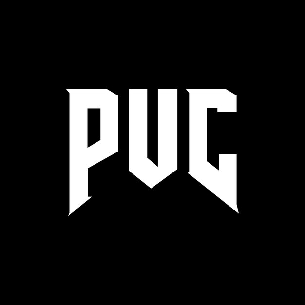 PUC - logo dla firmy technologicznej PUC logo czarno-białe kombinacja kolorów PUC logo PUC wektor PUC projektowanie ikony PUC alfabet PUC typografia logo projektowanie