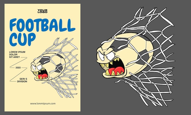 Plik wektorowy puchar piłki nożnej plakat ilustracja