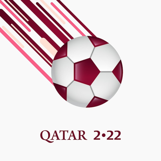 Puchar świata W Piłce Nożnej Katar 2022 Streszczenie Białe Tło Piłka Nożna Szablon