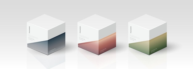 Pudełko, szablon opakowania do projektowania wektorów produktu, ilustracji wektorowych