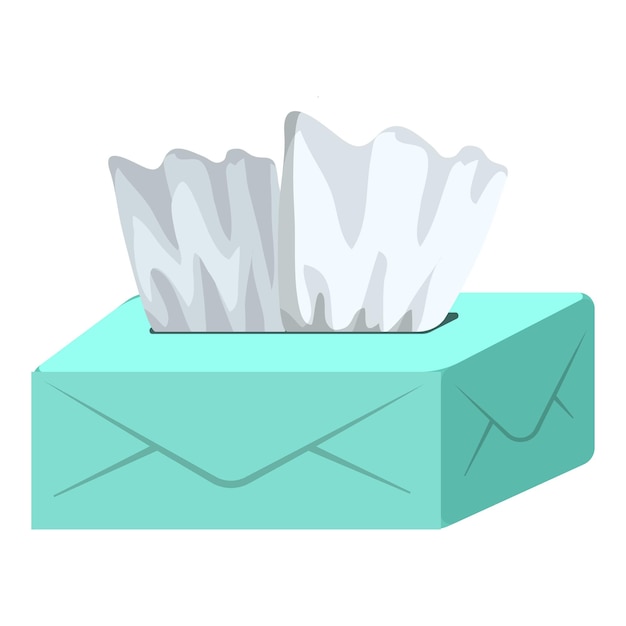 Plik wektorowy pudełko z ikoną serwetek kreskówka pudełka z ikoną wektora serwetek do projektowania stron internetowych izolowana na białym tle