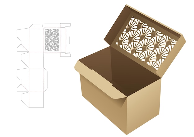 Pudełko Z Szablonami Z Automatycznie Blokowanym Szablonem Wycinanym Punktowo I Makietą 3d